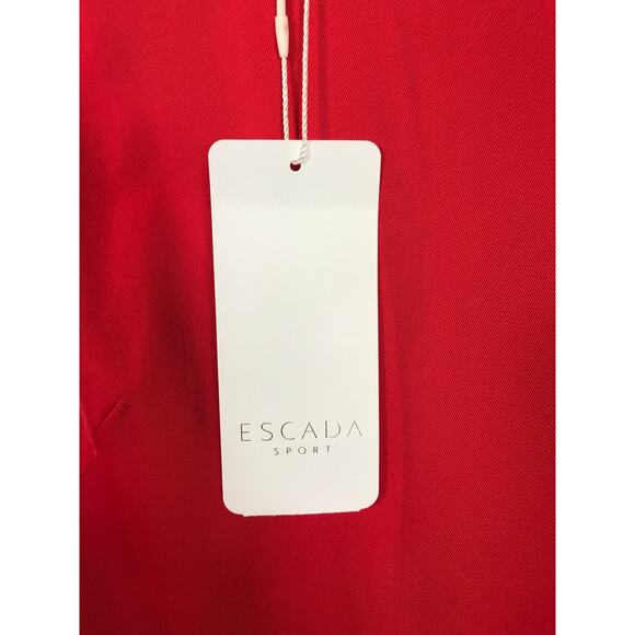 New Escada Sport 38 Cardinal Red Dress Stretch Wool Designer Cocktail Party - Picture 4 of 12